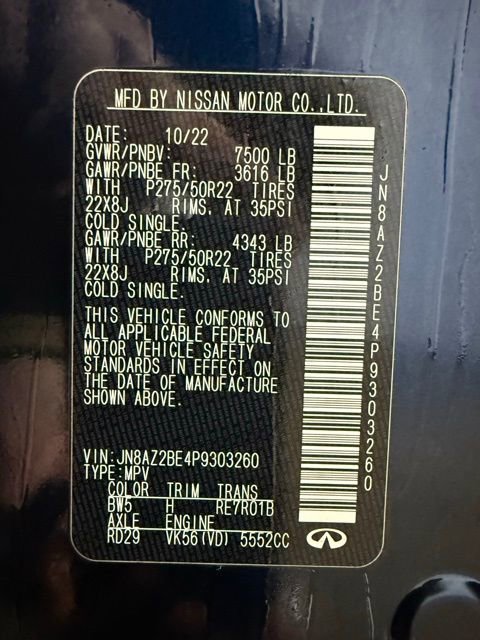 Used 2023 INFINITI QX80 Sensory w/ Cargo Package image 20