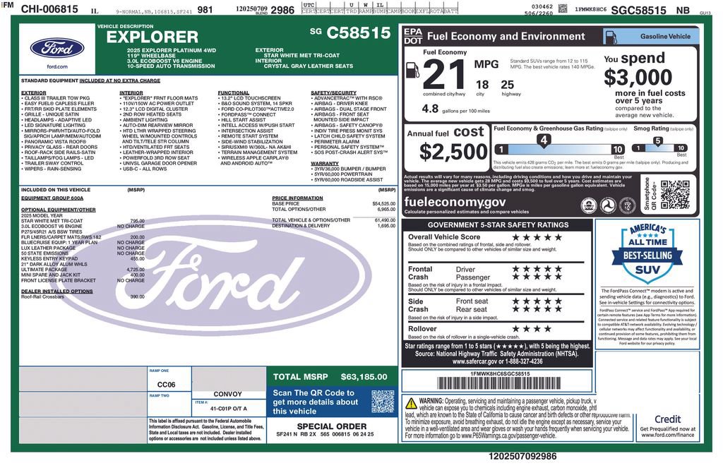 Used 2025 Ford Explorer Platinum w/ Ultimate Package AWD/4WD image 25