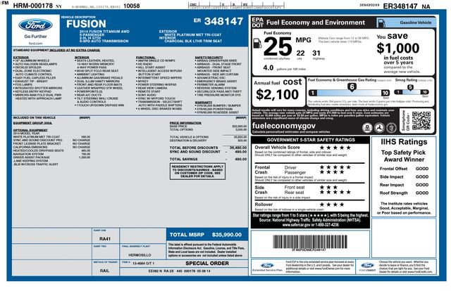 Used 2014 Ford Fusion Titanium AWD/4WD image 33