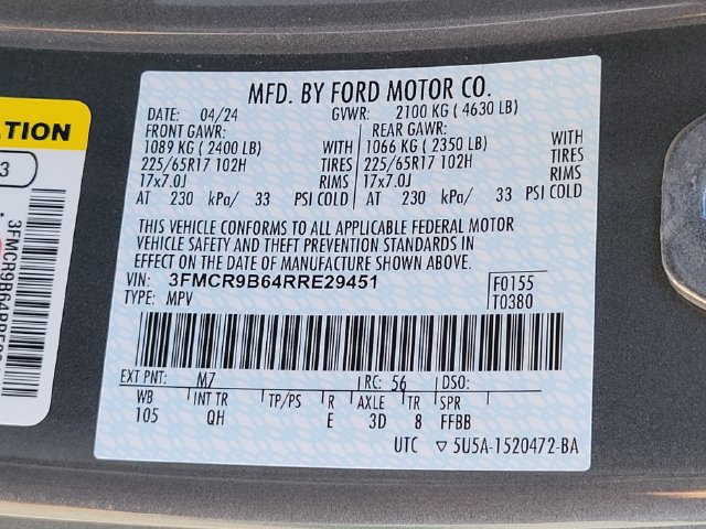 Certified 2024 Ford Bronco Sport Big Bend w/ Convenience Package AWD/4WD image 14