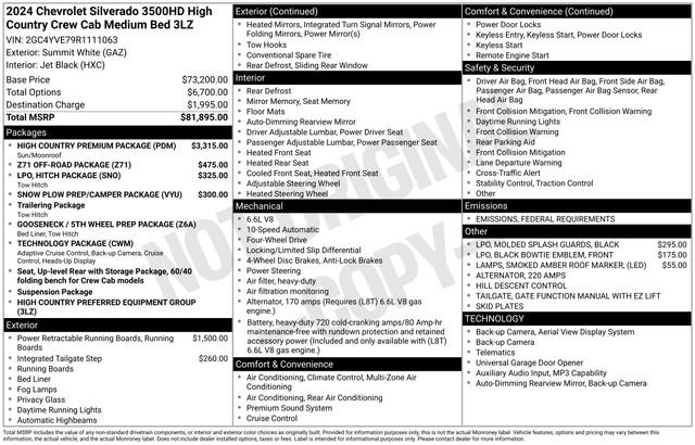 Used 2024 Chevrolet Silverado 3500 High Country w/ High Country Premium Package image 28