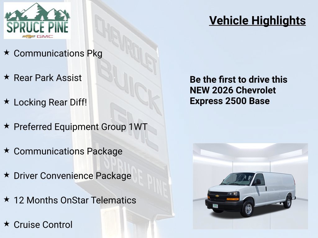 New 2026 Chevrolet Express 2500 w/ Communications Package RWD image 5