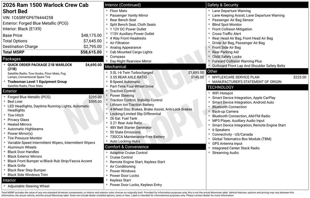 New 2026 RAM 1500 Warlock AWD/4WD image 6