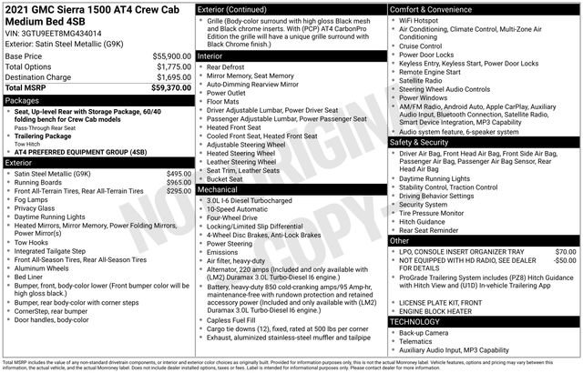 Certified 2021 GMC Sierra 1500 AT4 AWD/4WD image 34
