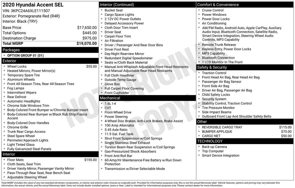 Used 2020 Hyundai Accent SEL FWD image 13