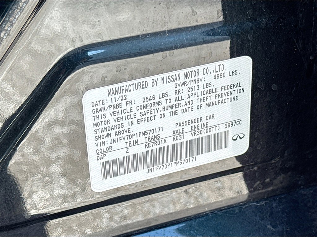 Used 2023 INFINITI Q50 Red Sport 400 w/ Black Opal Edition image 34