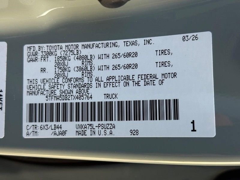 New 2026 Toyota Tundra 1794 Edition AWD/4WD image 23