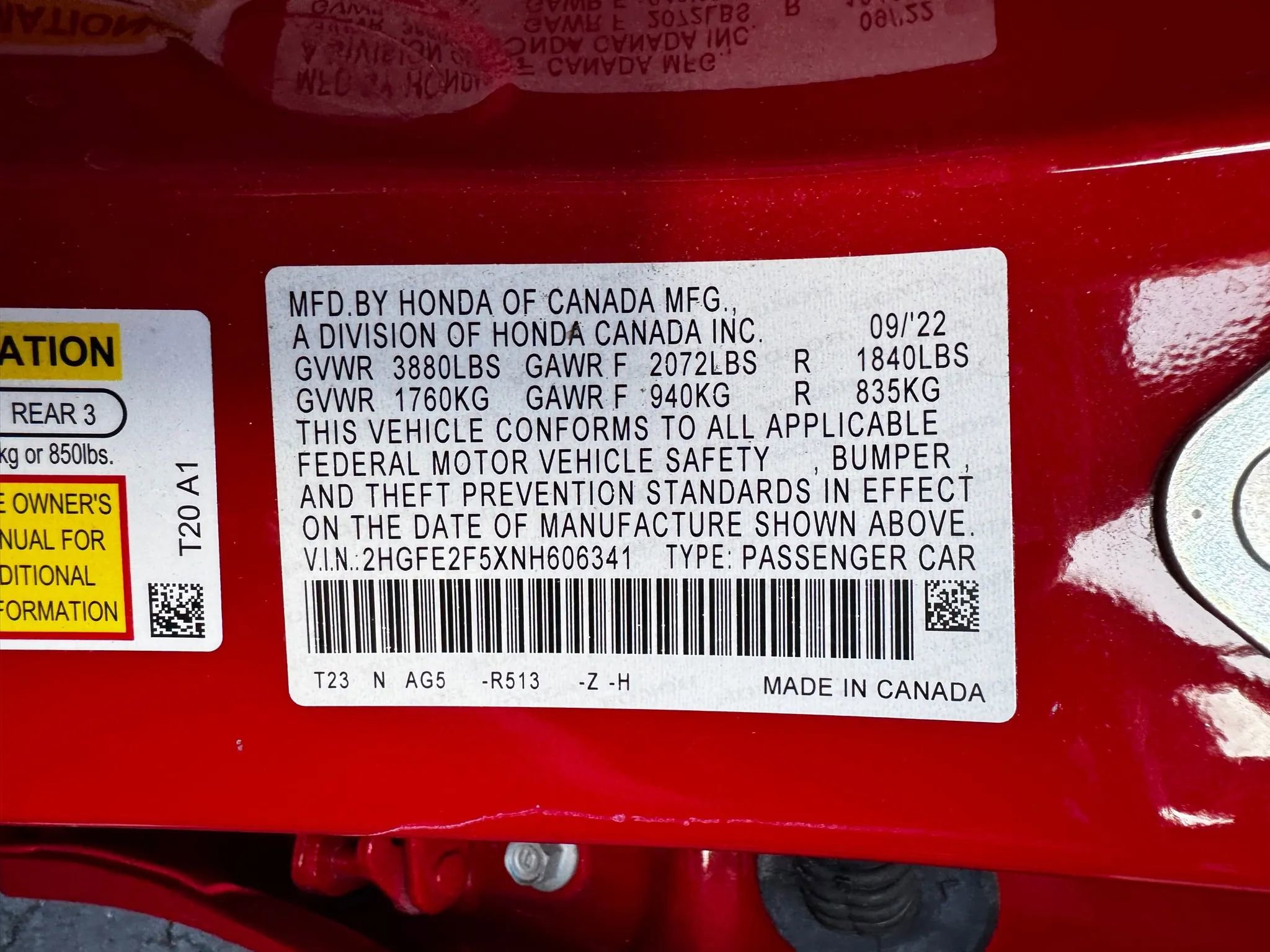 Used 2022 Honda Civic Sport image 26