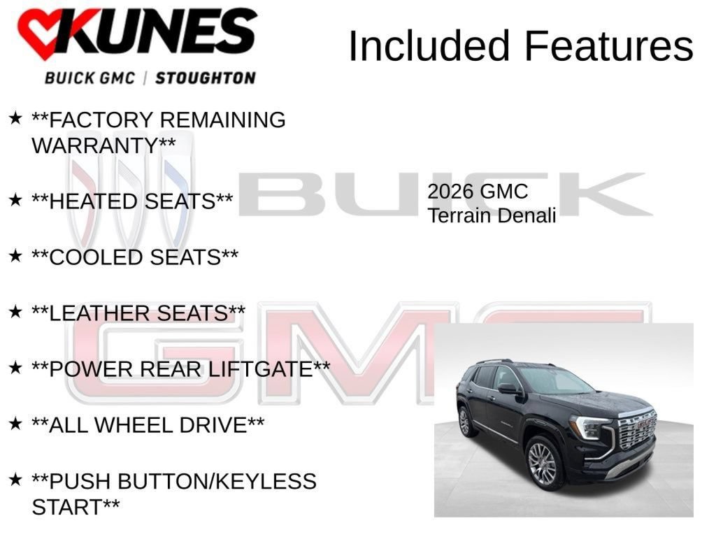 New 2026 GMC Terrain Denali w/ LPO, Floor Liner Package AWD/4WD image 5