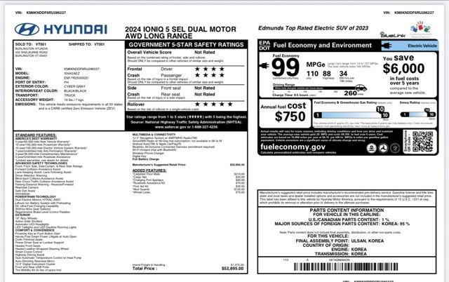 Used 2024 Hyundai Ioniq 5 SEL AWD/4WD image 21