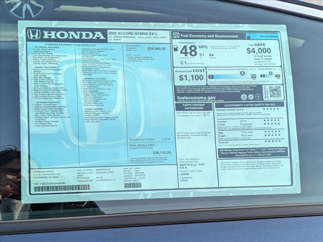 New 2025 Honda Accord EX-L image 17