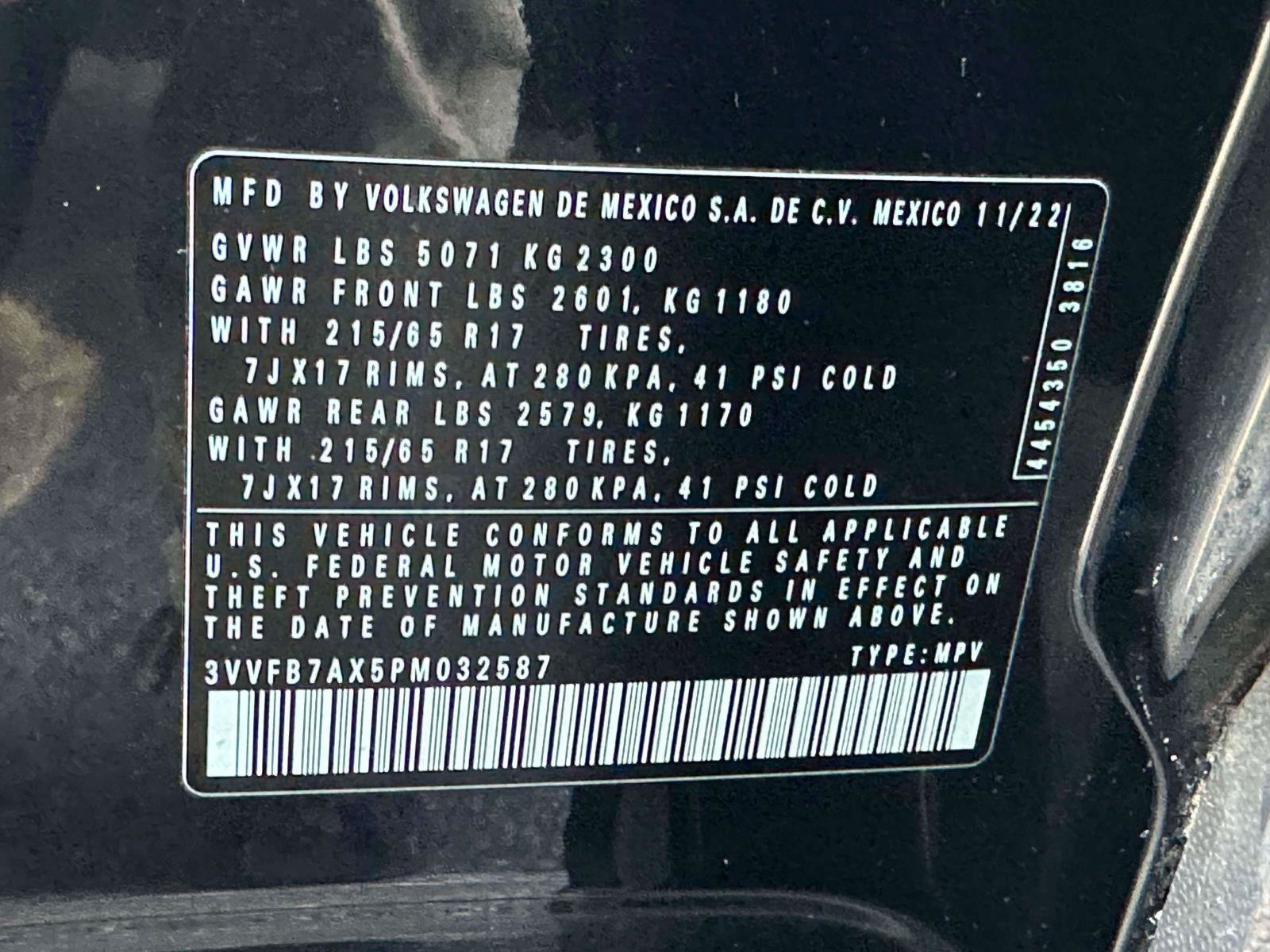 Certified 2023 Volkswagen Tiguan S AWD/4WD image 15