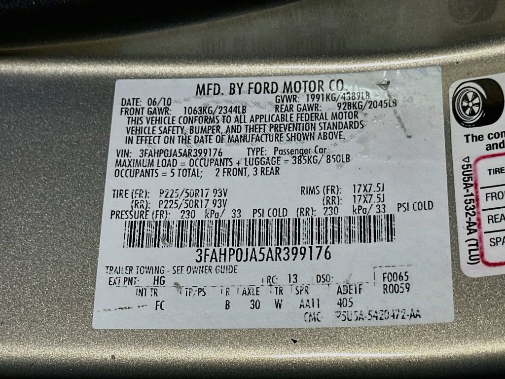 Used 2010 Ford Fusion SEL FWD image 21