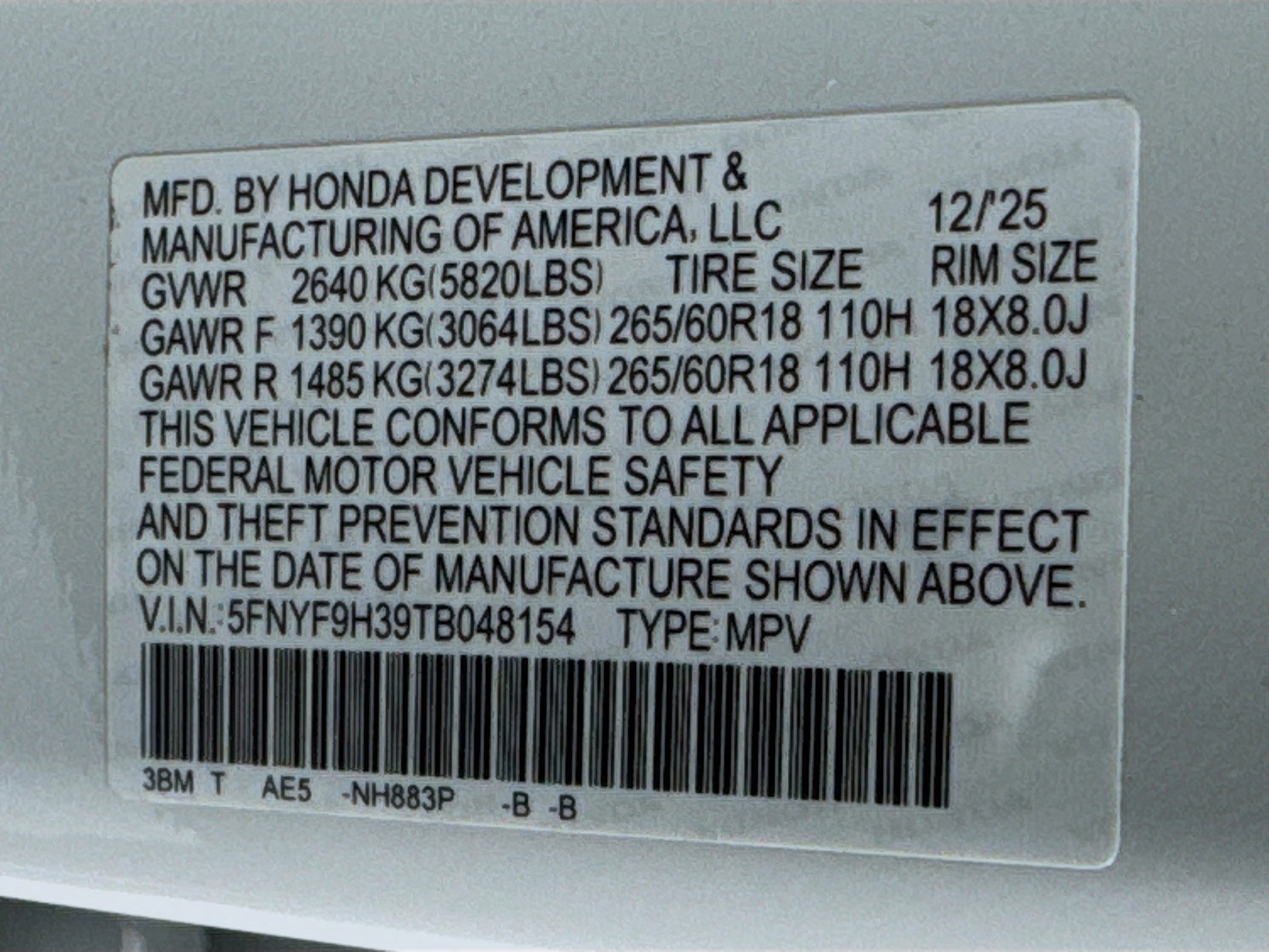 New 2026 Honda Passport RTL image 31