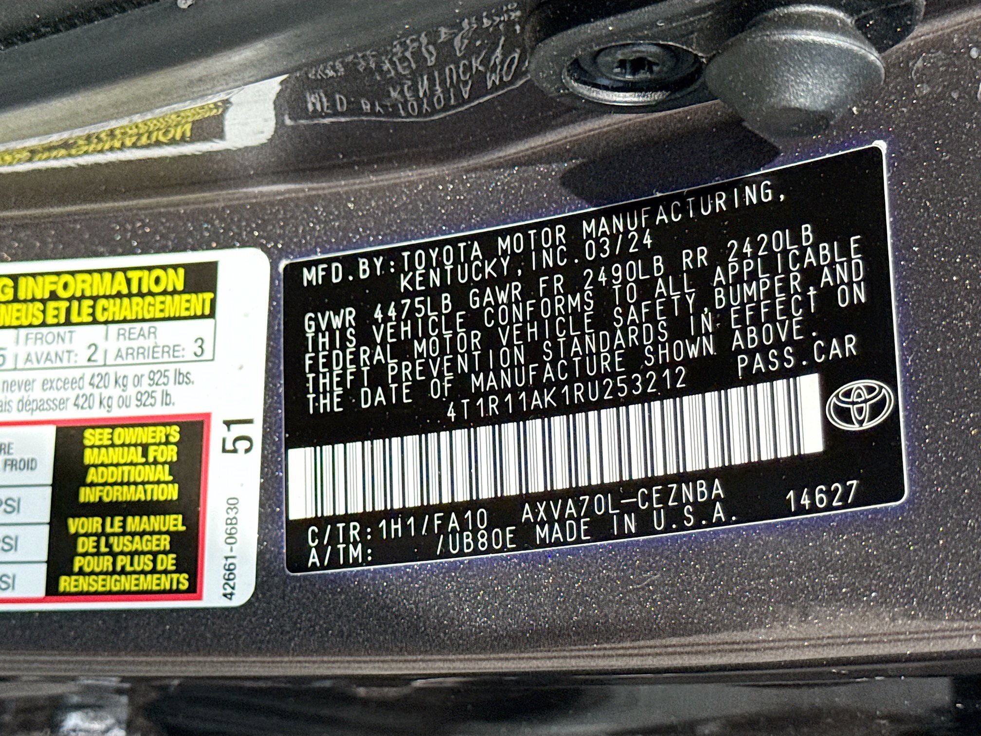 Used 2024 Toyota Camry LE w/ Convenience Package FWD image 43
