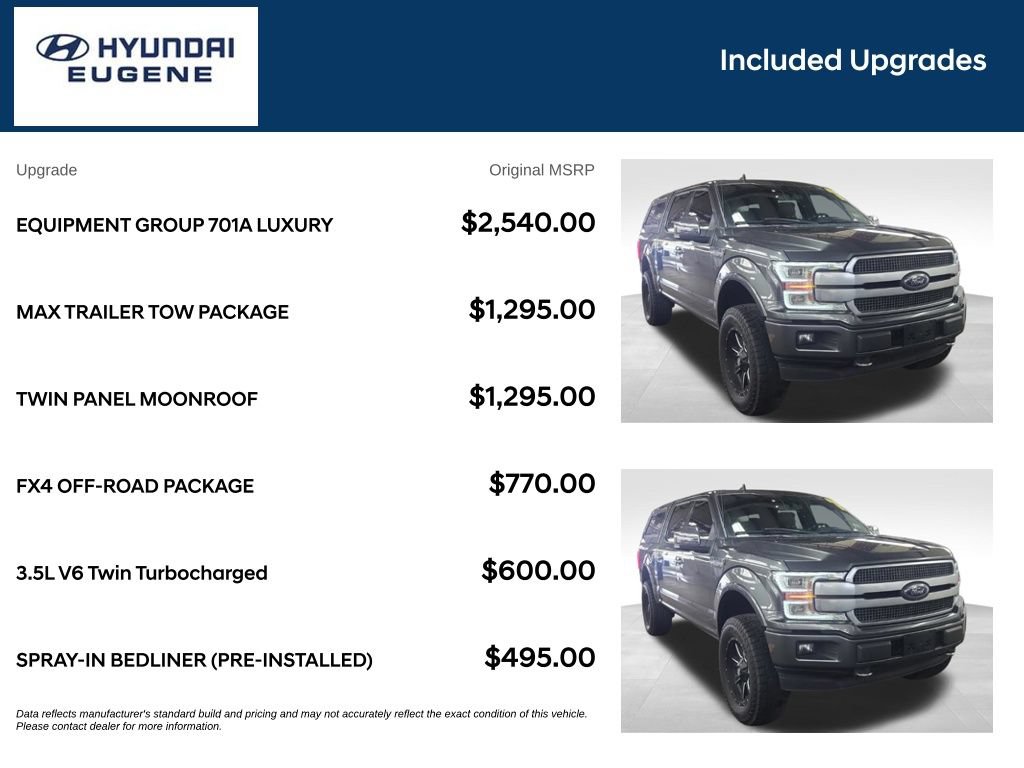 Used 2018 Ford F150 Platinum w/ Equipment Group 701A Luxury AWD/4WD image 12