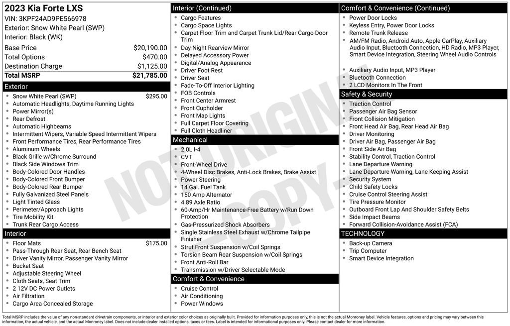 Certified 2023 Kia Forte LXS image 33