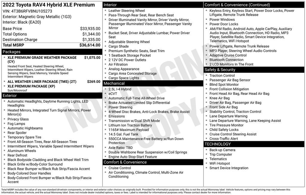 Used 2022 Toyota RAV4 XLE Premium AWD/4WD image 3
