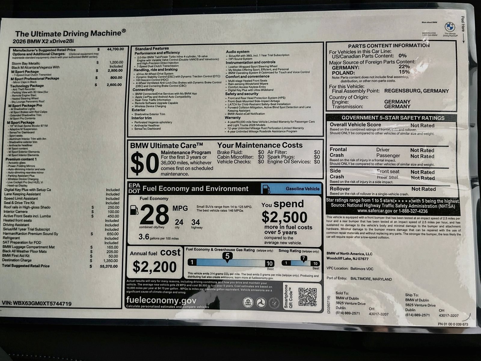 New 2026 BMW X2 xDrive28i w/ Technology Package AWD/4WD image 46