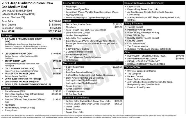 Used 2021 Jeep Gladiator Rubicon image 4