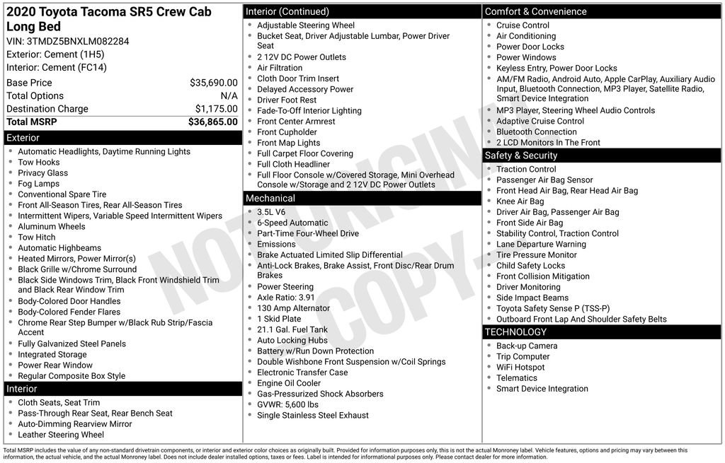 Used 2020 Toyota Tacoma SR5 image 48
