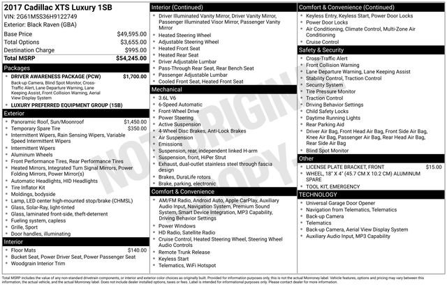 Used 2017 Cadillac XTS Luxury w/ Driver Awareness Package FWD image 7