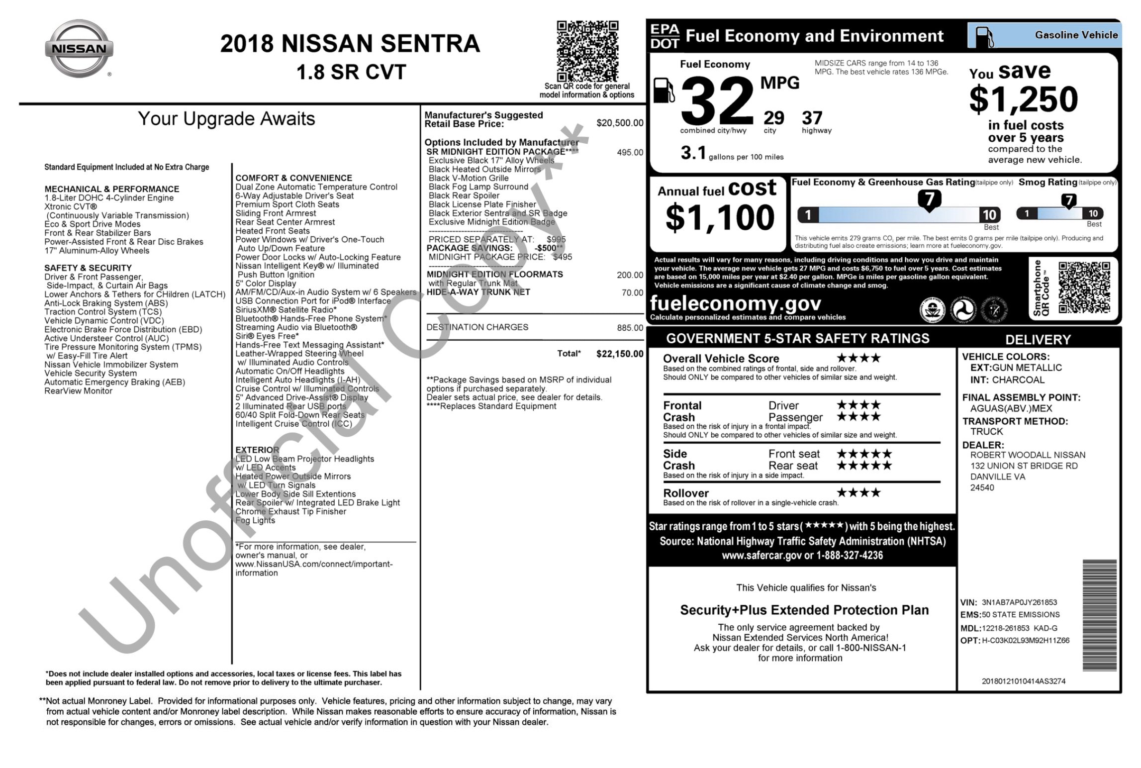 Used 2018 Nissan Sentra SR w/ SR Midnight Edition Package FWD image 5