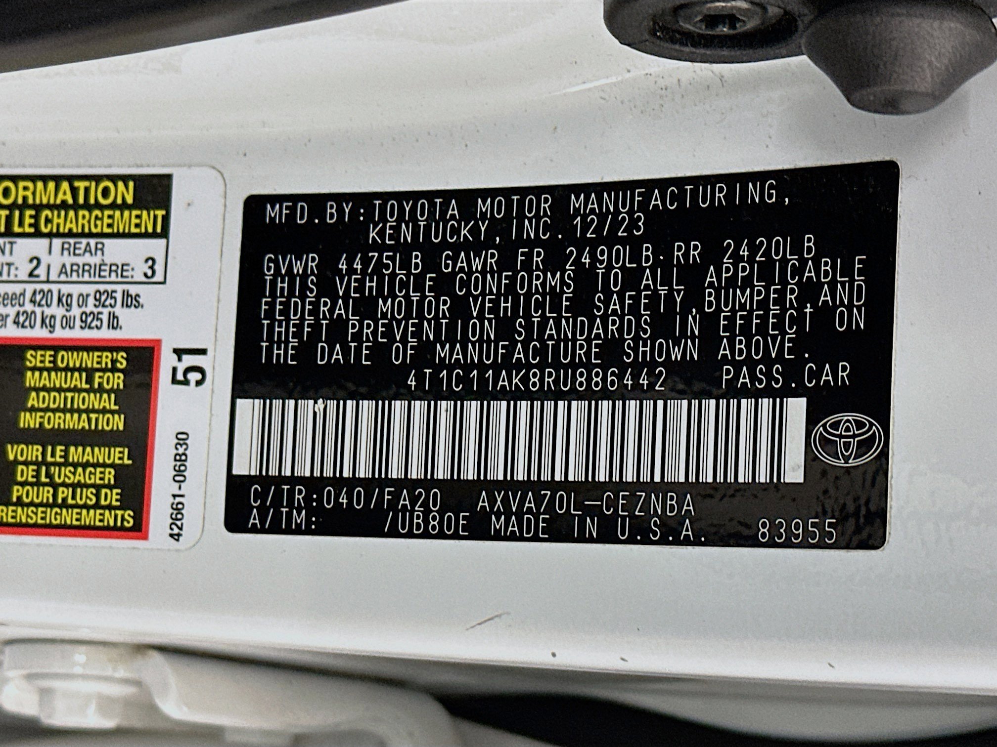 Used 2024 Toyota Camry LE FWD image 12