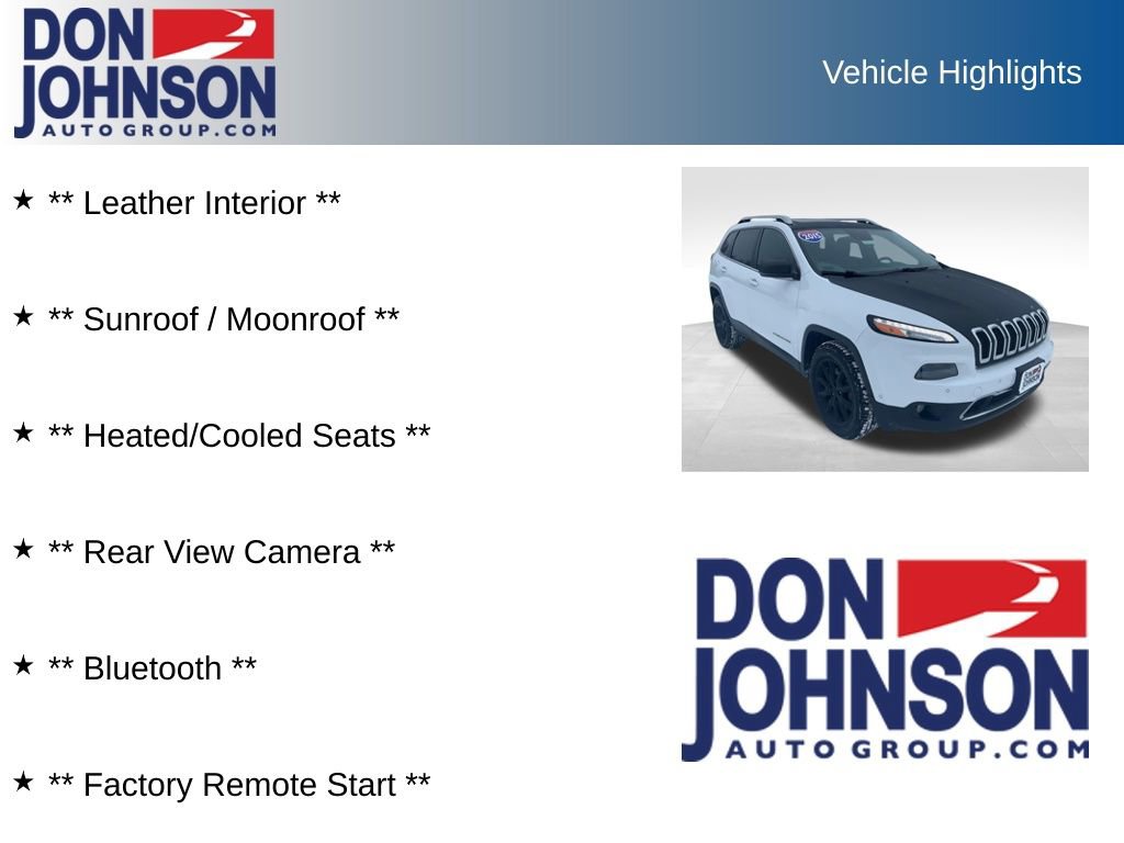 Used 2015 Jeep Cherokee Limited w/ Luxury Group AWD/4WD image 6