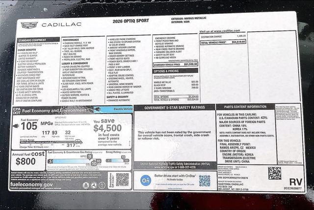 New 2026 Cadillac Optiq Sport 1 image 15