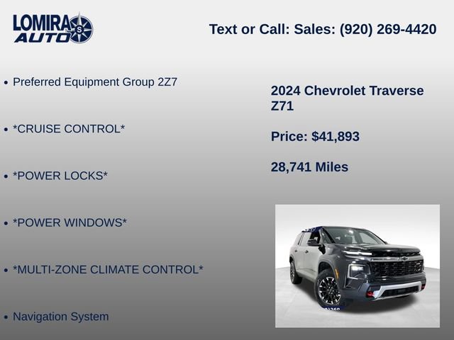 Used 2024 Chevrolet Traverse Z71 AWD/4WD image 8