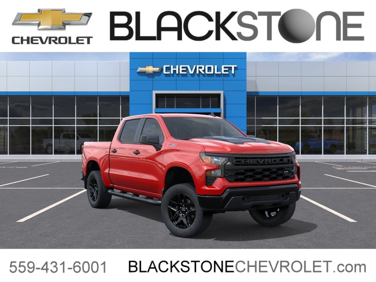 New 2026 Chevrolet Silverado 1500 Custom Trail Boss w/ Turbomax Blackout Package AWD/4WD image 1