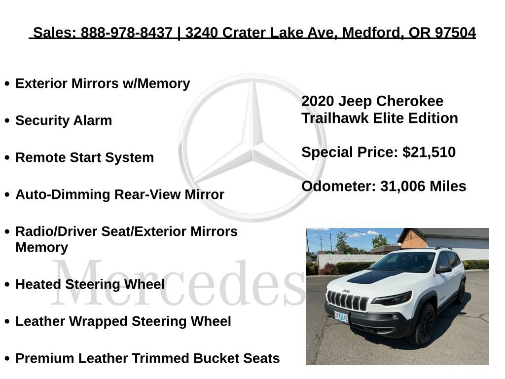 Used 2020 Jeep Cherokee Trailhawk AWD/4WD image 24