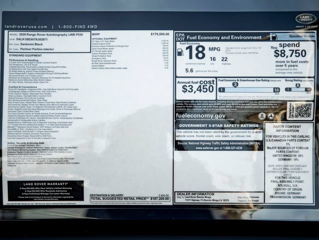 New 2026 Land Rover Range Rover Long Wheelbase Autobiography AWD/4WD image 43