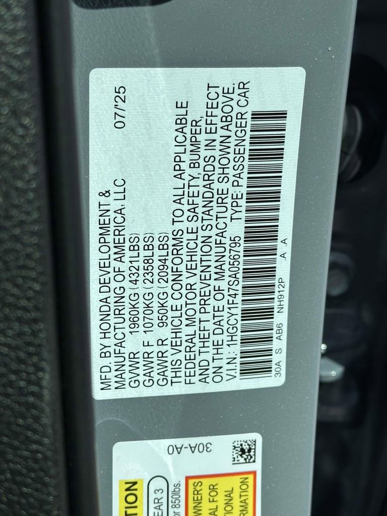 Certified 2025 Honda Accord SE image 30