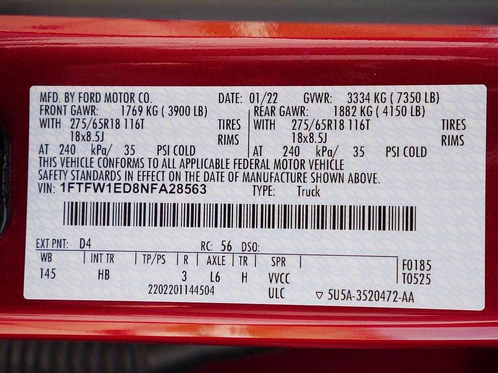 Used 2022 Ford F150 Lariat w/ Max Trailer Tow Package AWD/4WD image 70