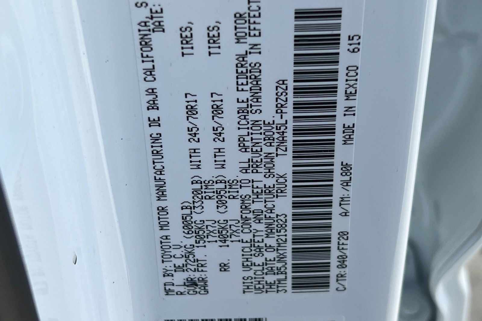 New 2026 Toyota Tacoma SR5 image 21