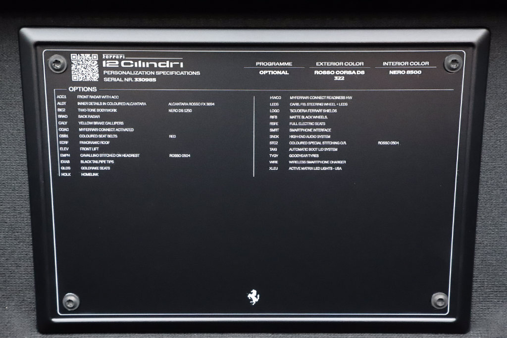 Certified 2026 Ferrari 12Cilindri RWD image 17