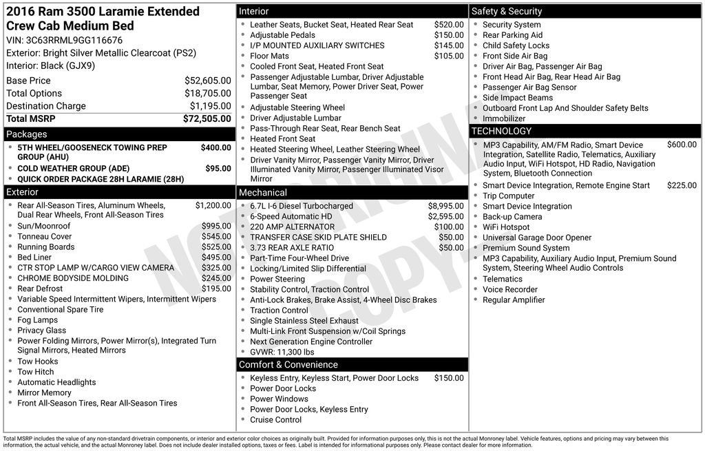 Used 2016 RAM 3500 Laramie image 42