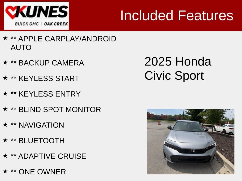 Used 2025 Honda Civic Sport image 2
