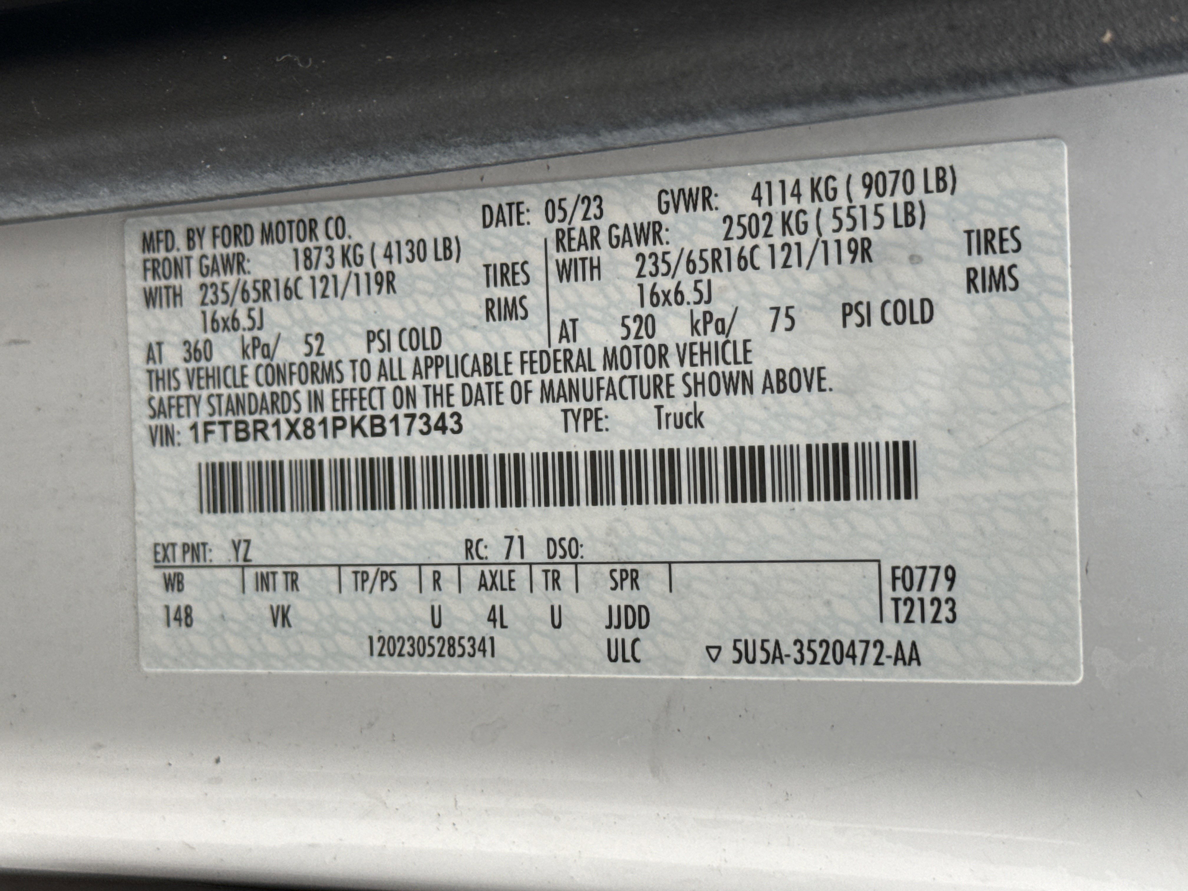 Used 2023 Ford Transit 250 Base w/ Load Area Protection Package image 13