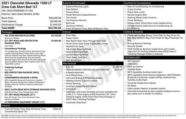 Used 2021 Chevrolet Silverado 1500 LT w/ All Star Edition Plus AWD/4WD image 8