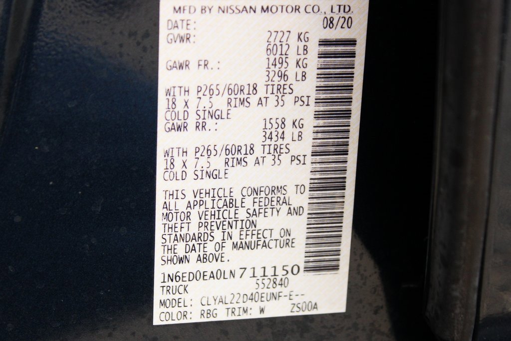 Used 2020 Nissan Frontier SV image 42