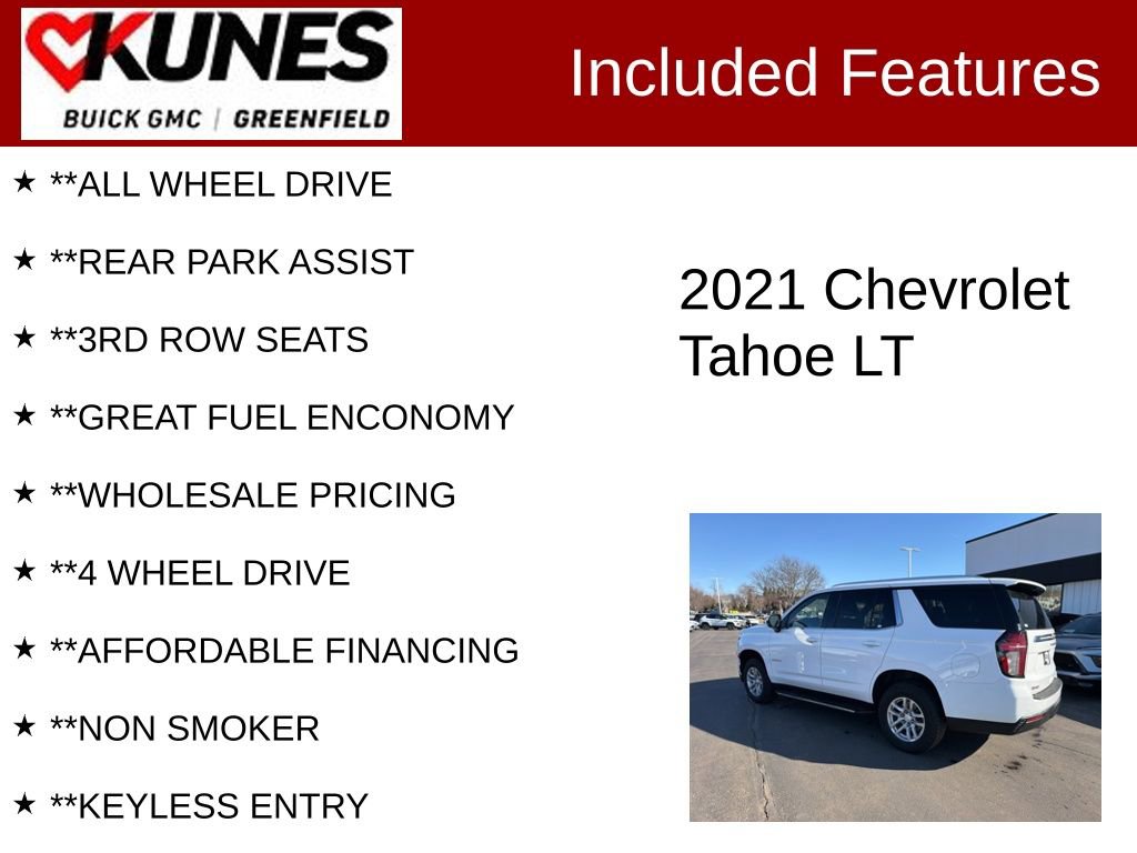 Used 2021 Chevrolet Tahoe LT image 3