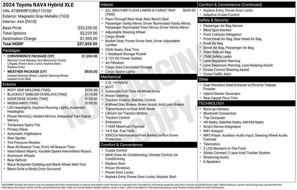 Used 2024 Toyota RAV4 XLE w/ Convenience Package AWD/4WD image 3
