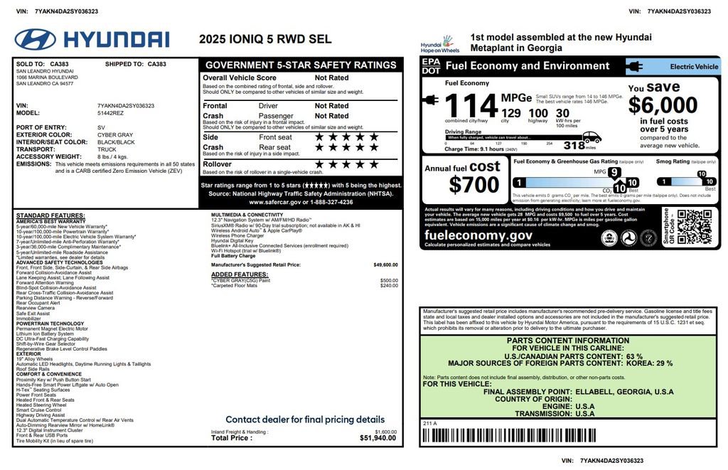 Used 2025 Hyundai Ioniq 5 SEL image 3