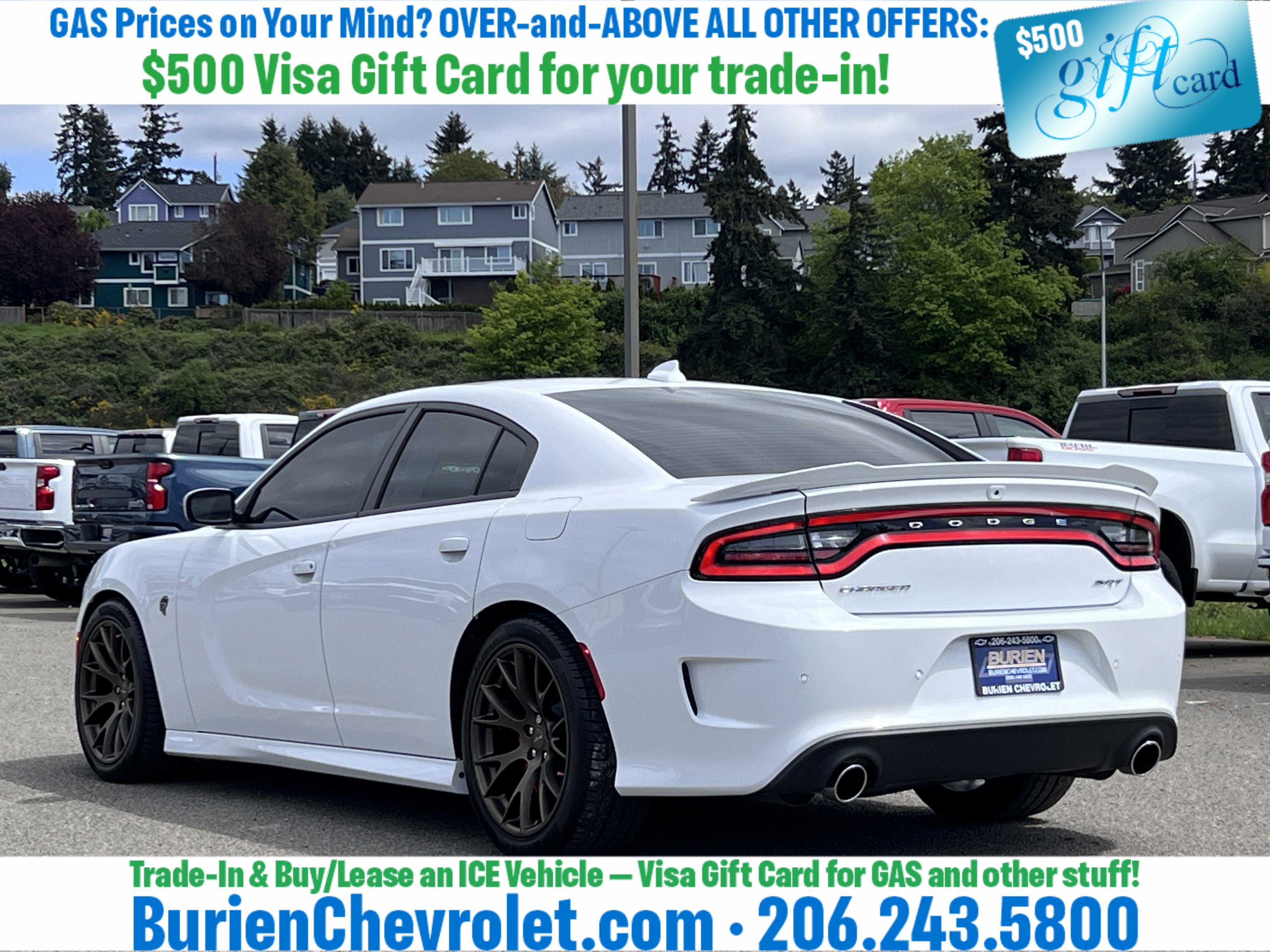 Used 2016 Dodge Charger SRT Hellcat w/ Harman/Kardon Audio Group RWD image 3