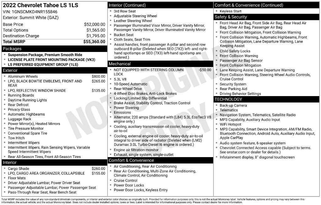Used 2022 Chevrolet Tahoe LS RWD image 33