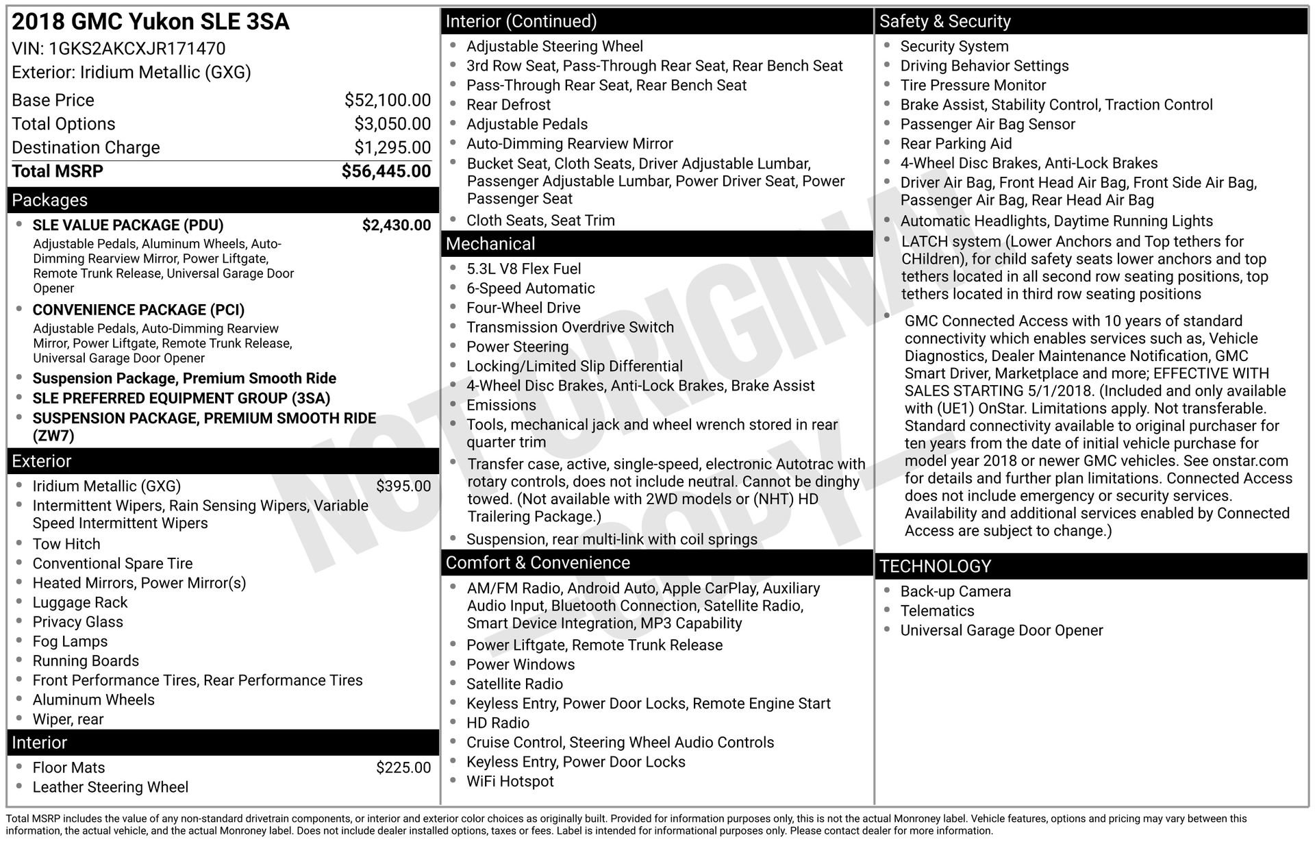 Used 2018 GMC Yukon SLE w/ SLE Value Package image 4