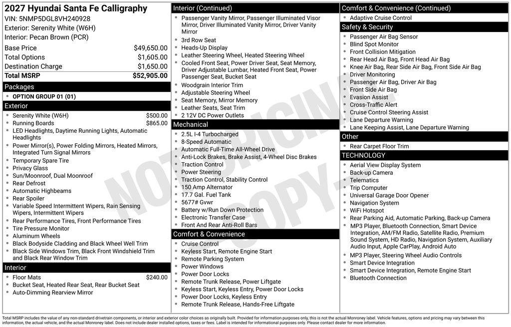New 2027 Hyundai Santa Fe Calligraphy AWD/4WD image 5